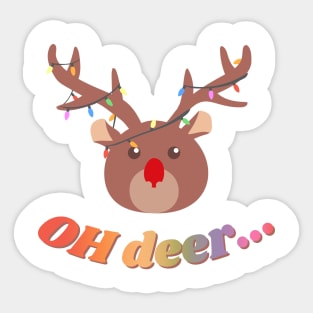 OH DEER - Christmas Reindeer Sticker